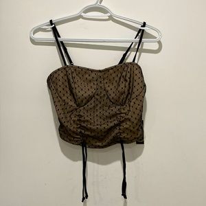 Black Lace Corset Crop Top